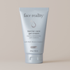 White tube of Face Reality Barrier Care Gel Cream against light beige background