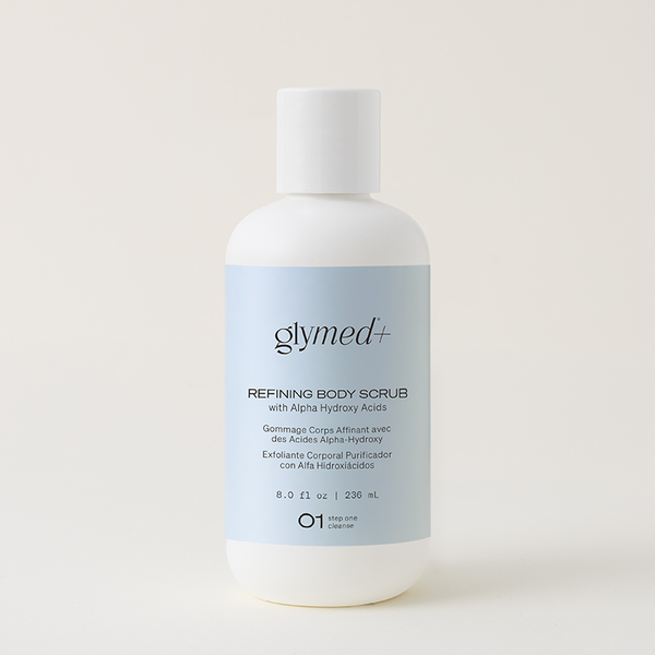 GlyMed Plus Refining Body Scrub with Alpha Hydroxy Acids, an AHA body scrub with jojoba beads