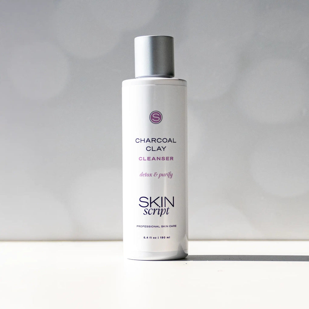 Skin Script Charcoal Clay Cleanser 6.4 oz, a clarifying cleanser for oily skin