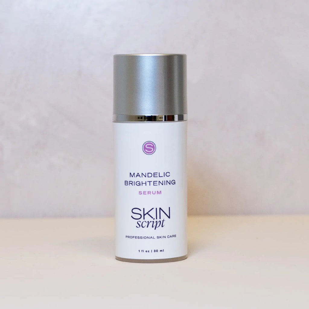 Skin Script Mandelic Brightening Serum 1 oz, a 5% mandelic acid serum for brighter, smoother-looking skin