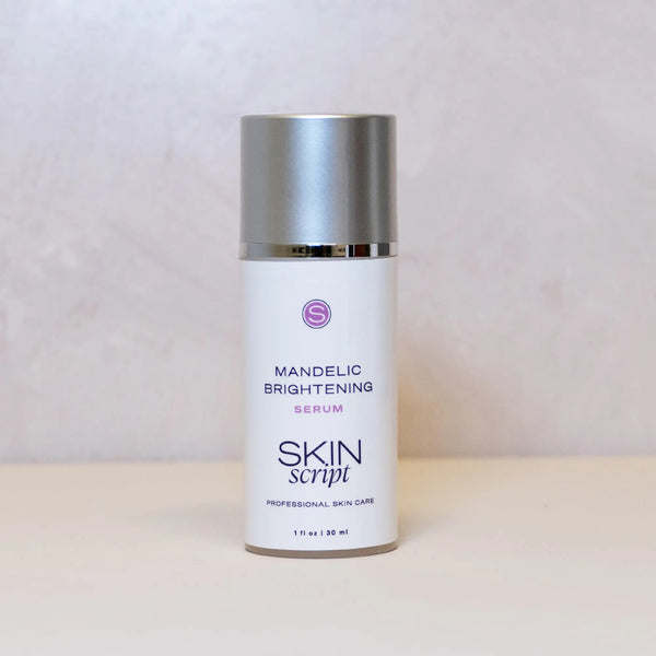 Skin Script Mandelic Brightening Serum 1 oz, a 5% mandelic acid serum for brighter, smoother-looking skin