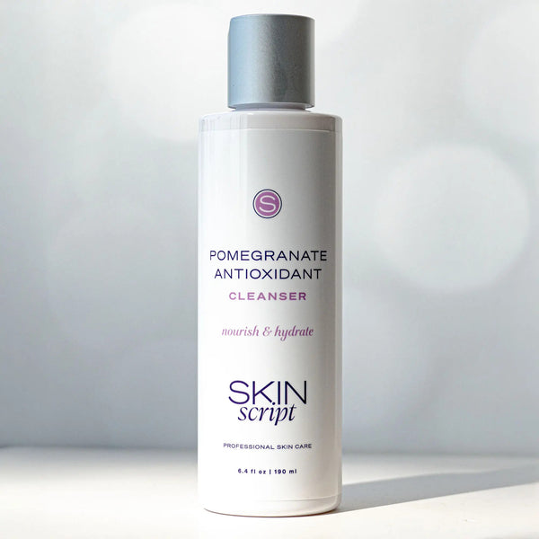 Skin Script Pomegranate Antioxidant Cleanser 6.4 oz, a creamy cleanser for dry skin