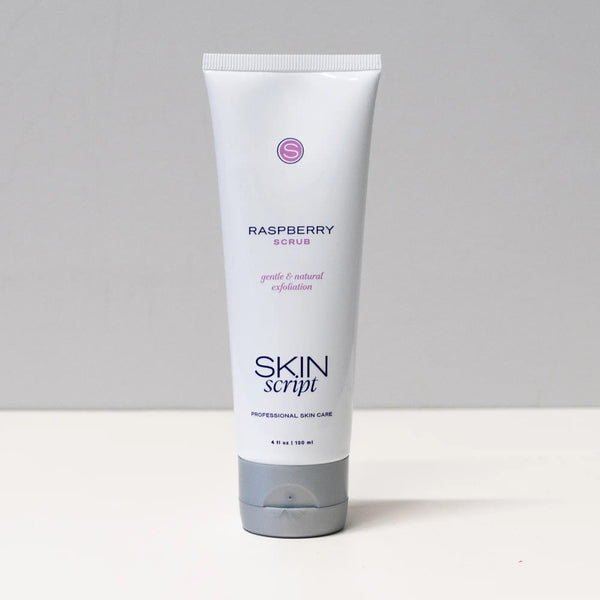 Skin Script Raspberry Scrub 4 oz, a creamy face scrub