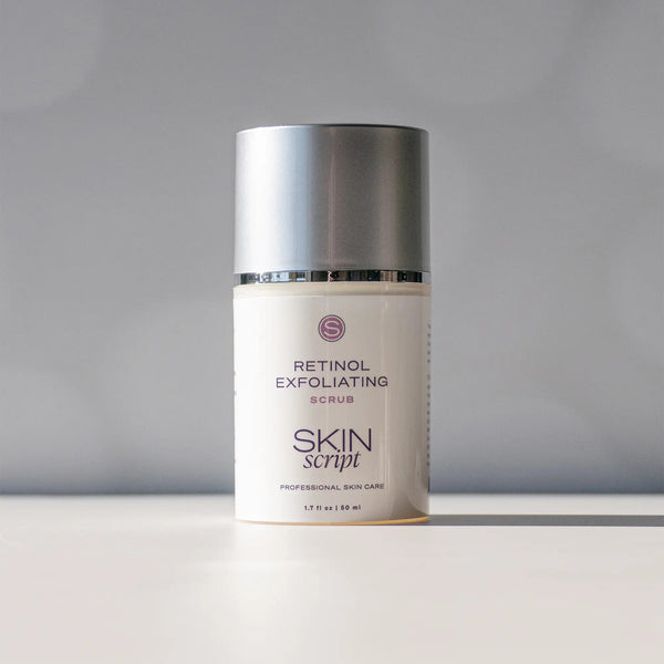 Skin Script Retinol Exfoliating Scrub 1.7 oz, a retinol scrub and mask