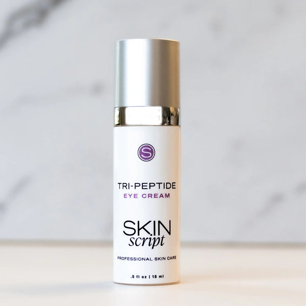 Skin Script Tri-Peptide Eye Cream 0.5 oz, a hydrating peptide eye cream
