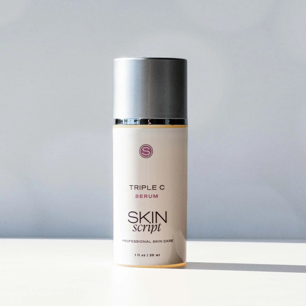 Skin Script Triple C Serum 1 oz, a vitamin C serum with peptides and green tea