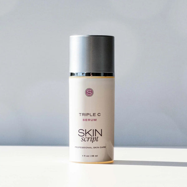 Skin Script Triple C Serum 1 oz, a vitamin C serum with peptides and green tea